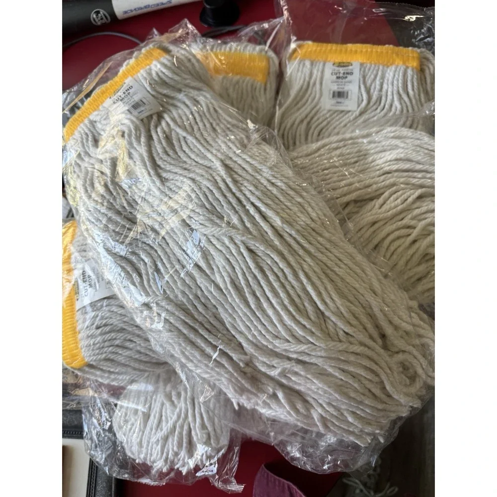 Mop Head (4) NEW Bristles 24oz Rayon CUT-End Mop #3763